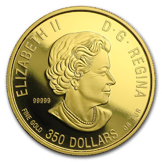 Canada 350 Dollars Gold Coin 2015 Queen Elizabeth II
