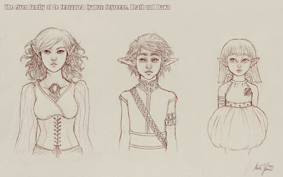 Sketch of Seyreene, Heath and Dawn