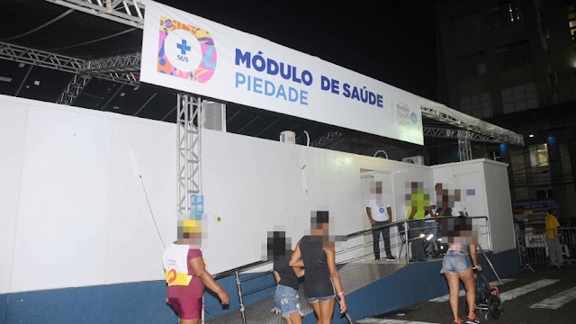 Prefeitura registra aumento de 12,9% em atendimentos de saúde nos circuitos da folia