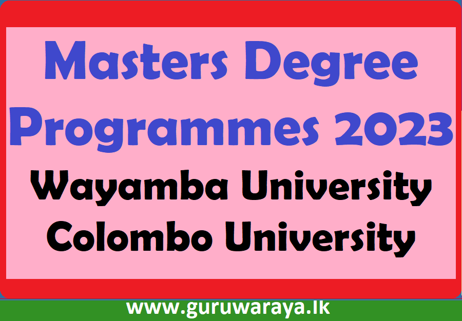 Masters Degree Programmes (State Universitites)