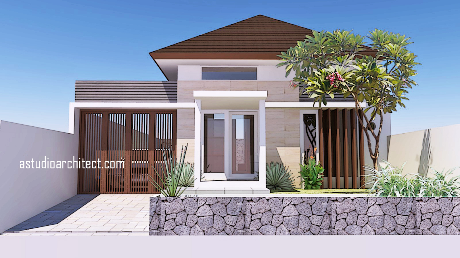 A: Desain Rumah Bapak Agus PS di Riverside, Malang