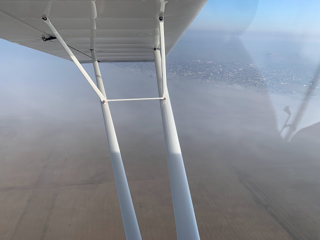 Fog shrouding the airport early