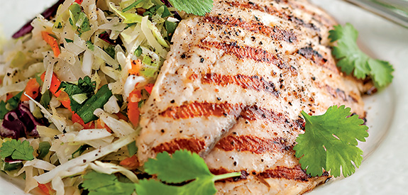 How to Grilled Tilapia on Cilantro Jalapeno Slaw