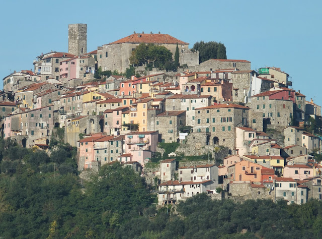 Italian Hill Town of Vezzano Ligure Inferiore in Liguria near Cinque Terre.