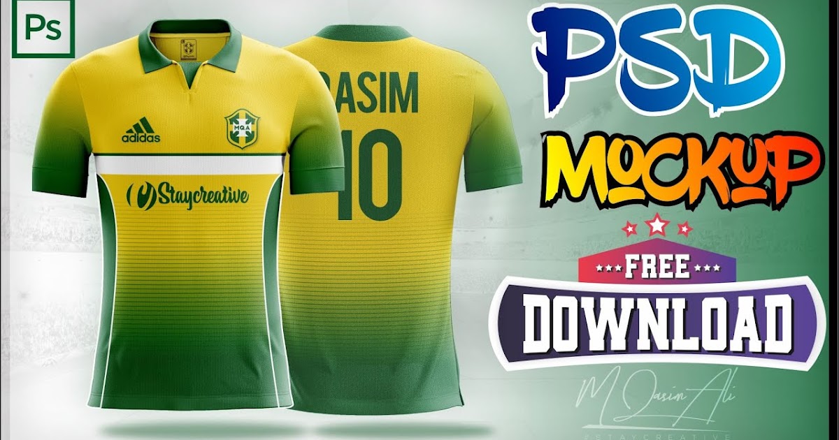 Download Free Adidas Shirt Mockup _ Football Shirt Design Using ...