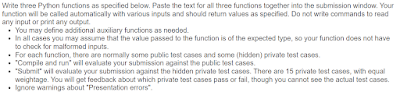 write three python functions as specified below