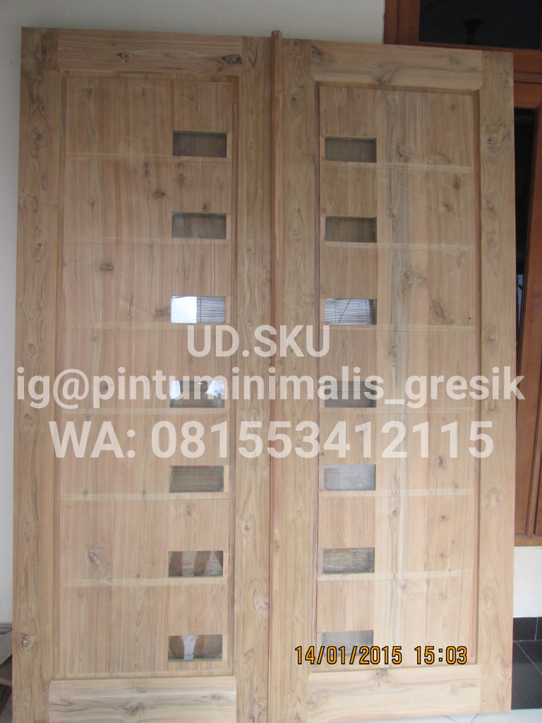 Jual Kusen Pintu Cendela Jati Minimalis Murah Gresik 