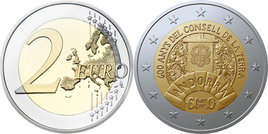 Andorra 2 euro 2019 - 600th anniversary of the Consell de la Terra