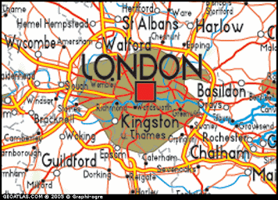 Greater London Political Regional Map