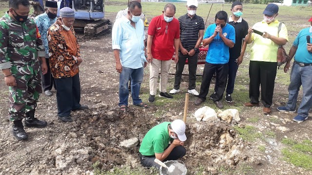 Peletakan Batu Pertama Oleh Pendiri Yayasan Hasto Aryo Pandu Dan Lurah Kepek: Lapangan Persatuan Kepek Raya Resmi Dibangun