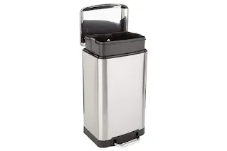 Amazon Basics Smudge-Resistant Trash Can with Soft-Close Foot Pedal