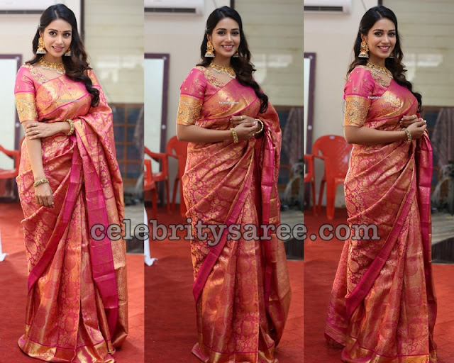 Nivetha Pethuraj in Bridal Saree