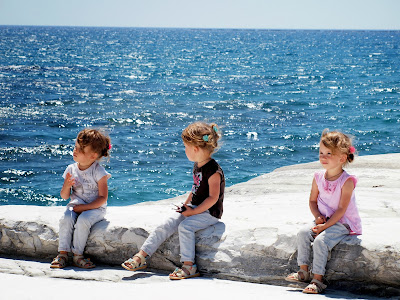 White rocks in Limassol, triplets