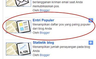 Cara Pasang Widget Popular  Posts