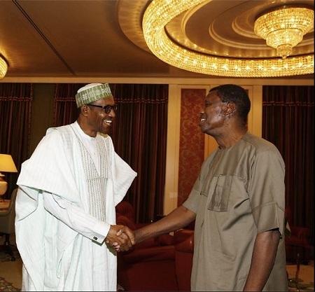 Buhari Meets with Redeemed Church Pastor, E.A Adeboye in Aso Villa (Photos)