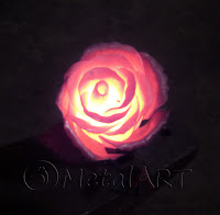 Red hot metal sculpture