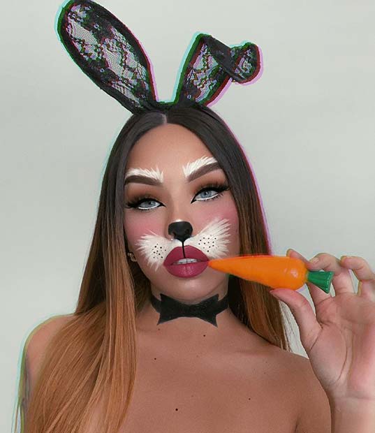 Classic Bunny Makeup For Halloween