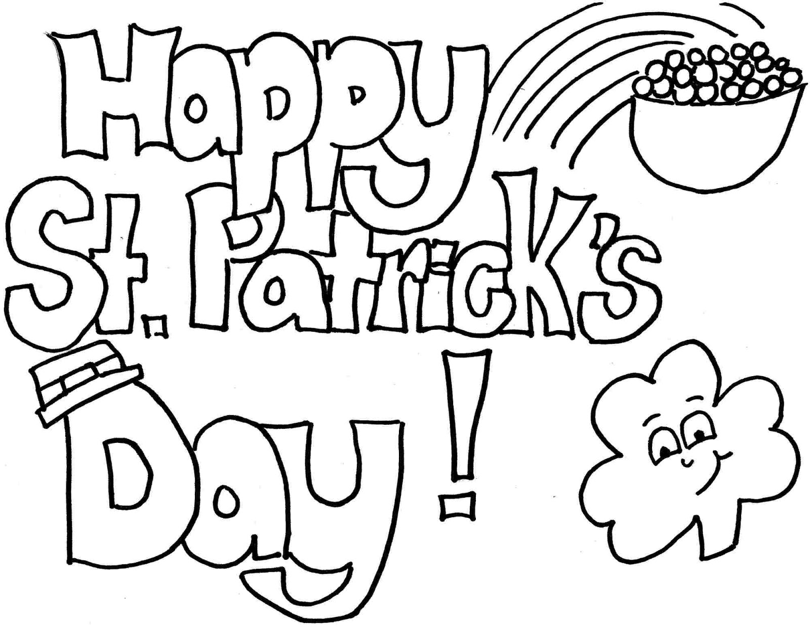 Printable Saint Patrick s Day 2016 Coloring Pages For Kids For UK