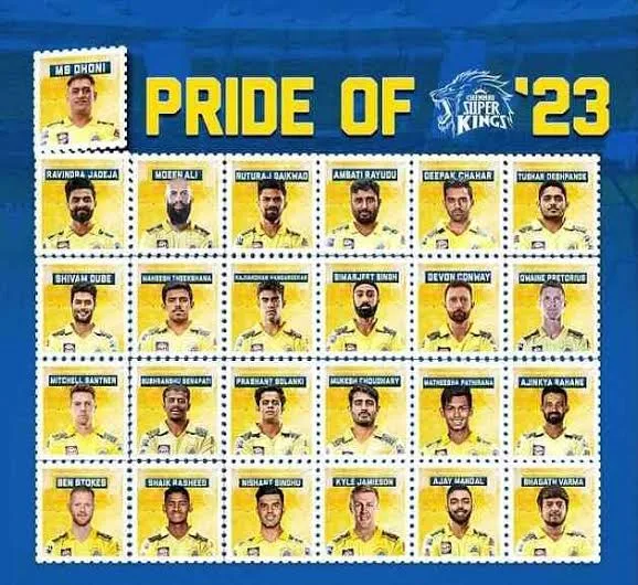 IPL 2023 Chennai super kings players