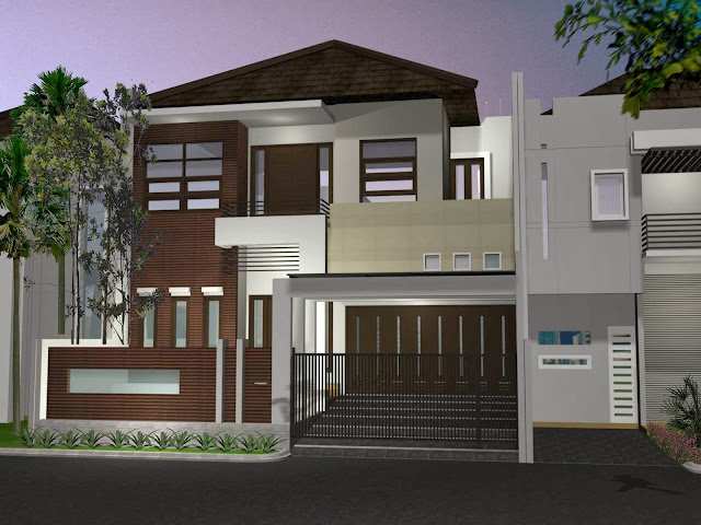 35 Desain Rumah Minimalis  2 Lantai Bentuk L 2021  Galgado