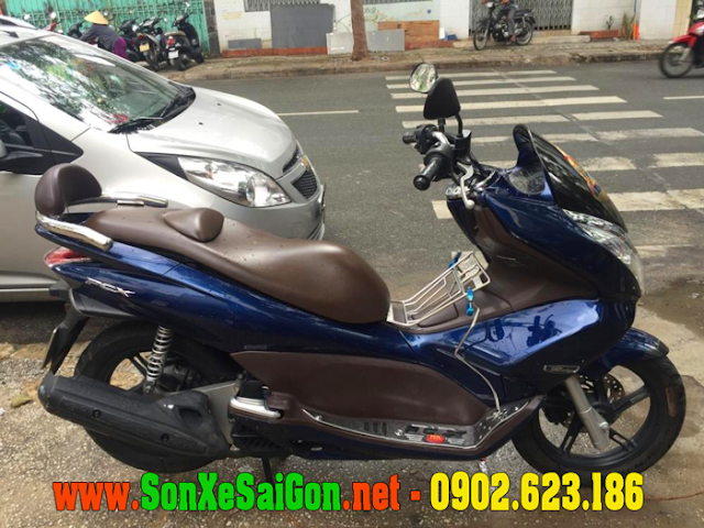 Mẫu sơn xe PCX màu xanh dương zin cực đẹp