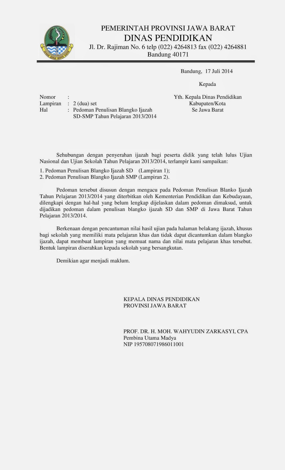 Surat Resmi Sekolah Sd - Surat Ras