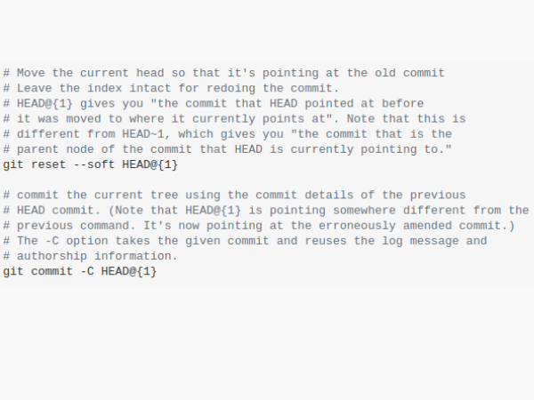 undo git commit --amend before push