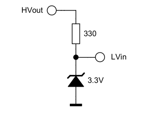 Voltage clamping with Zener diode