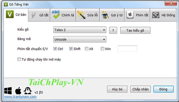 GoTiengViet - Phần mềm Gõ Tiếng Việt (Go Tieng Viet) có dấu trên máy tính