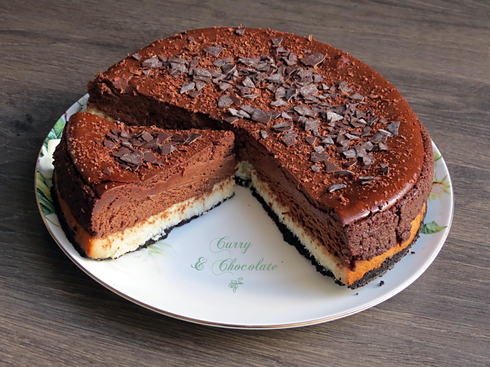 Tarta de queso con chocolate y coco – Coconut and chocolate cheesecake