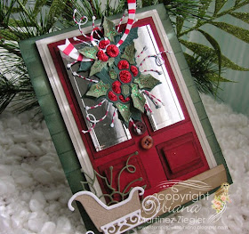 christmas door card side