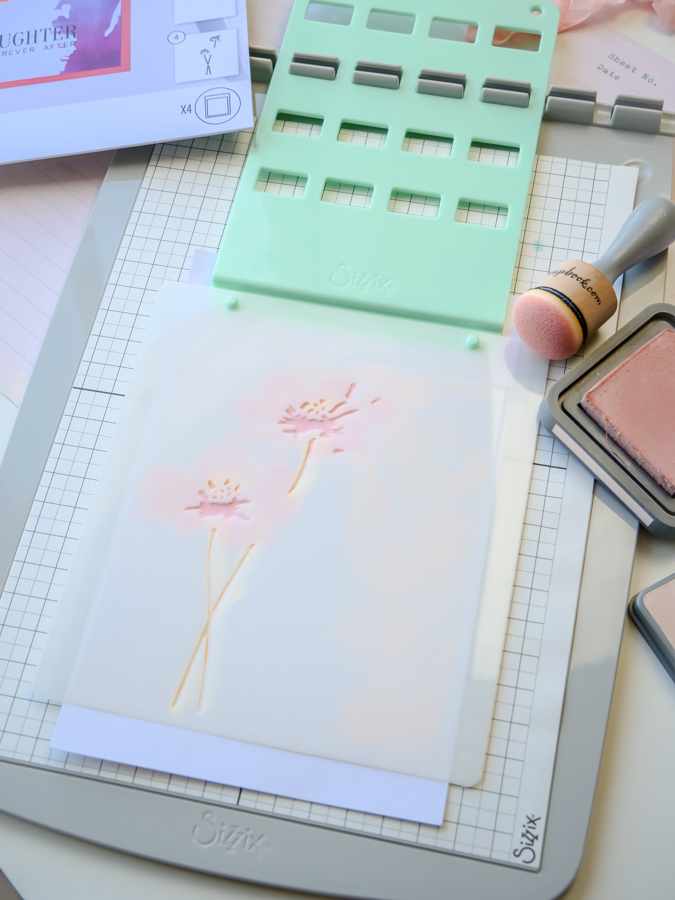 How To Use NEW Sizzix Stencil and Stamp Tool | Stacked Pocket Make | JamiePate.com