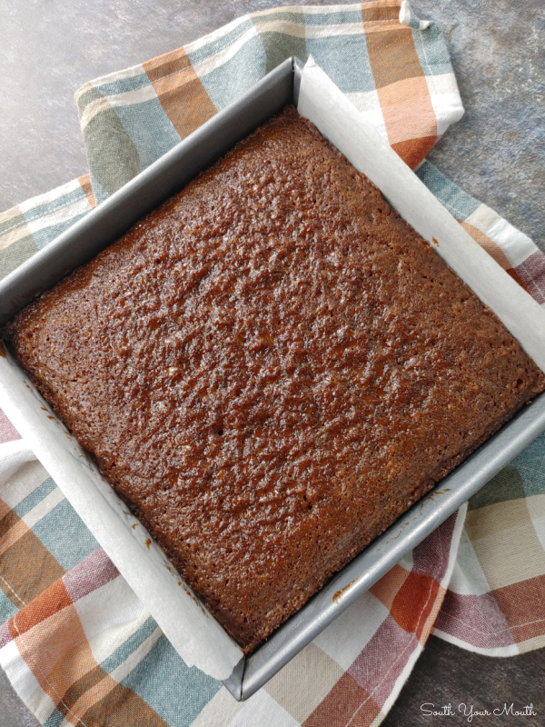 Raisin Cake! A vintage Depression-Era snack cake made with raisins, molasses and cozy spices without any eggs, milk or butter that’s super moist and perfectly sweet.