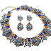 Crystal Rhinestone Statement Necklace, Vintage Chunky Chain Choker Collar Bib Statement Necklace Fashion Costume Jewelry Necklaces for Women