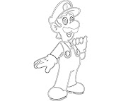 #19 Luigi Coloring Page