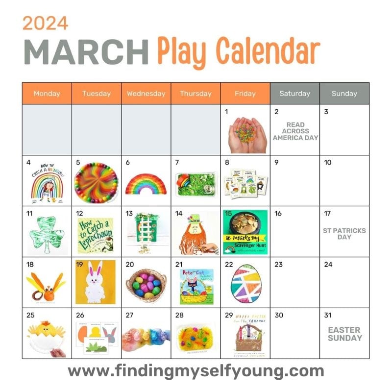 March 2024 play calendar.