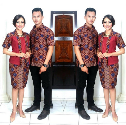 15 Desain Baju  Batik Couple  Model Terbaru