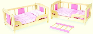 wooden doll bunkbed