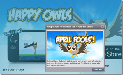 Happy Owls April Fools 2011
