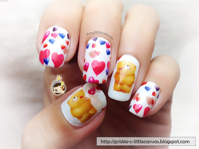 Forever Friends Bear Nails by @mylittlecanvas