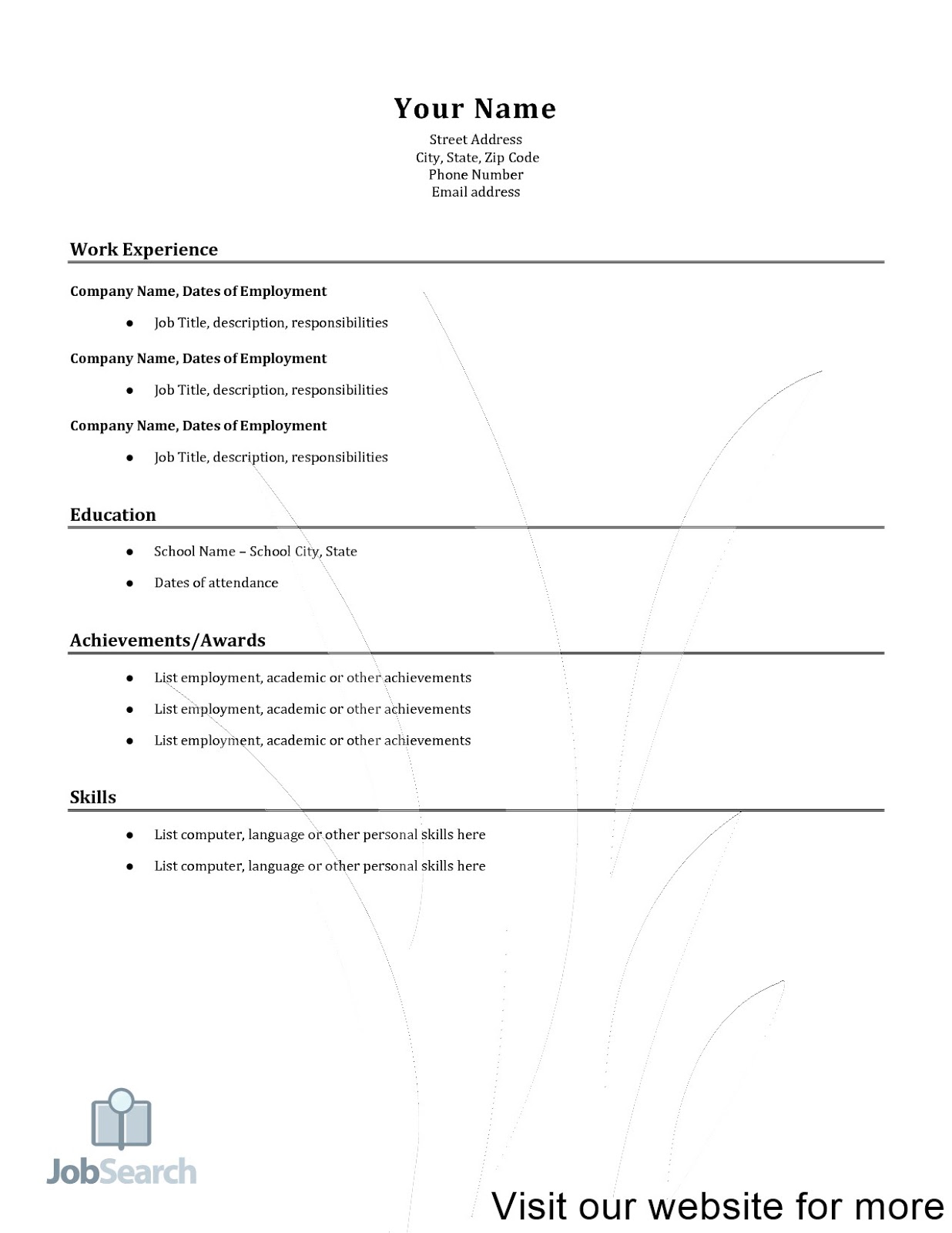 Basic Resumes Examples 22 Resume For Jobs