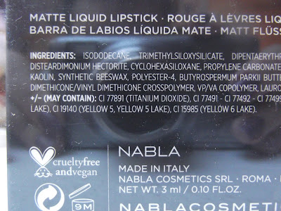 Nabla tekutý rúž - Dreamy Matte Liquid Lipstick  zloženie