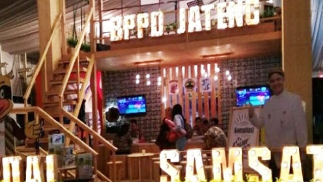 Stand Kedai Samsat Dipersiapkan Untuk Pengunjung Jateng Fair 2018