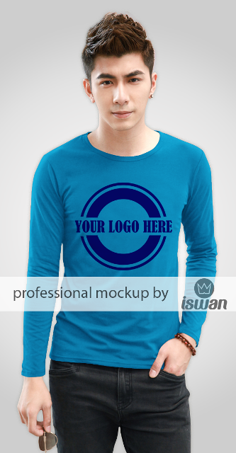 Download Free Long Sleeves T-shirts Mock-up PSD CDR Templates ...