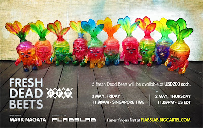 Flabslab Exclusive Fresh Deadbeet Custom Vinyl Figures by Mark Nagata