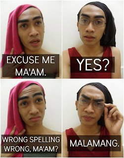 Teacher's reaction when the students asked if a wrong spelling is considered incorrect. of course it's wrong teacher reacts filipino students be like megan romero besh funny bisaya meme