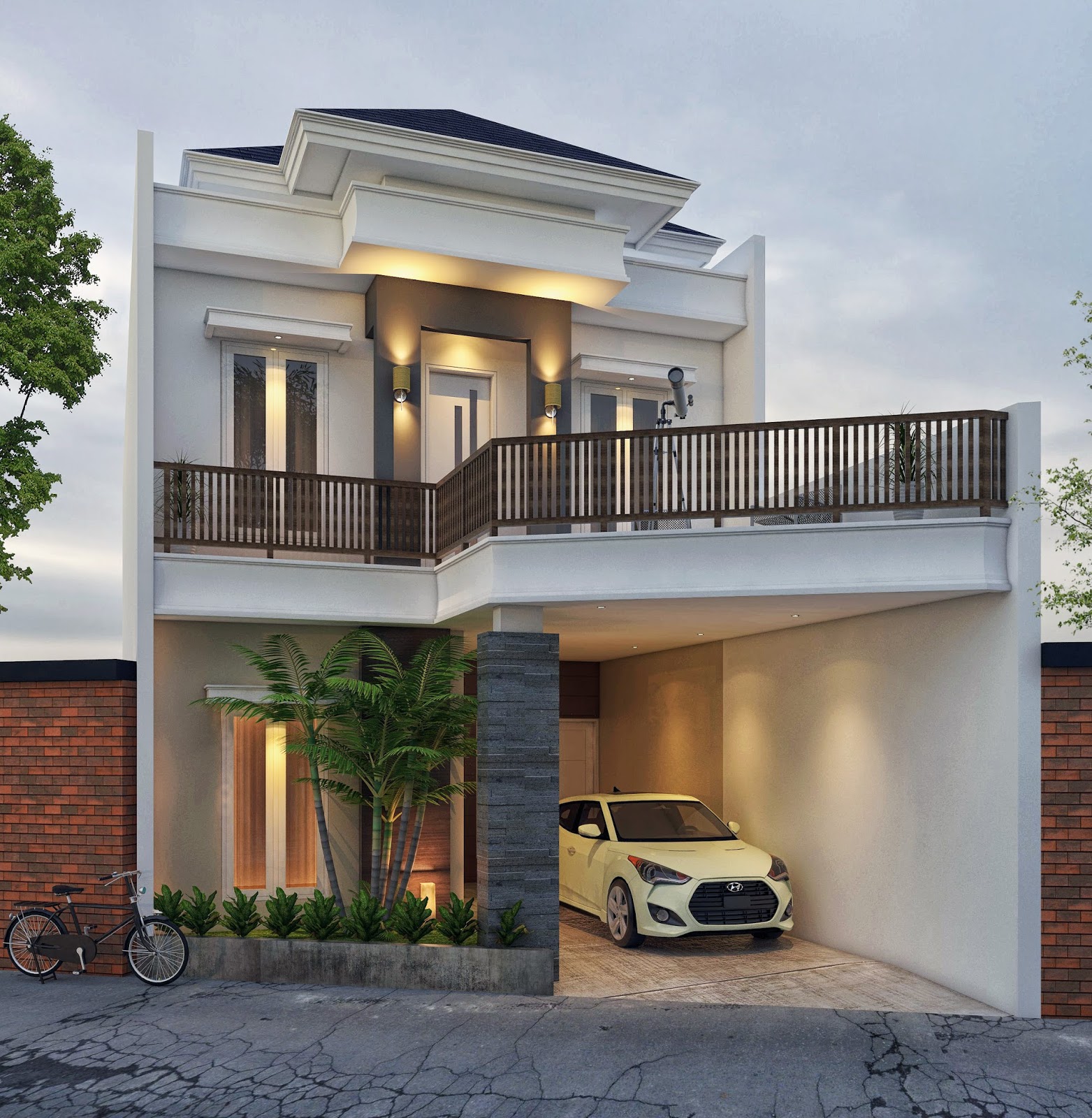  Desain  Rumah  2  lantai  lebar  7 m  Type 200 Milik Pak 