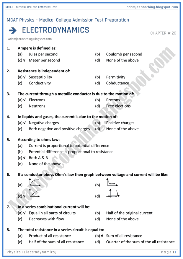 mcat-physics-electrodynamics-mcqs-for-medical-entry-test