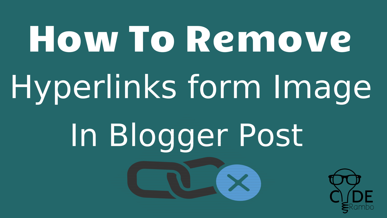 How to disable the hyperlinks form images in blogger post