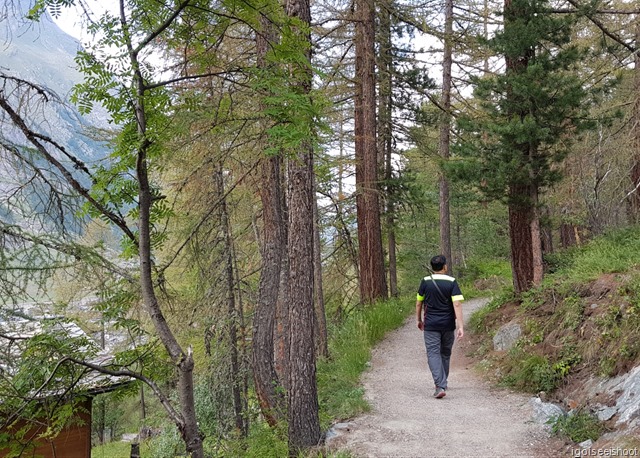 Hiking the AHV Weg trail in Zermatt